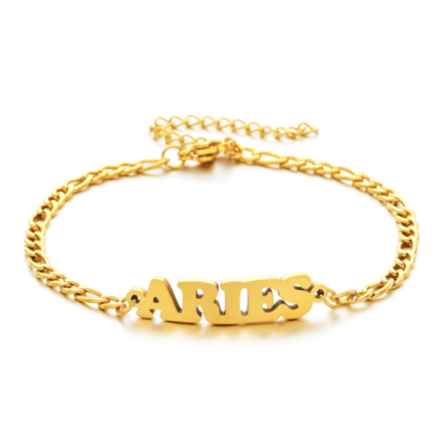 custom stainless steel text jewels wholesale vendor personalized 14k gold name bracelet Zodiac maker bulk online